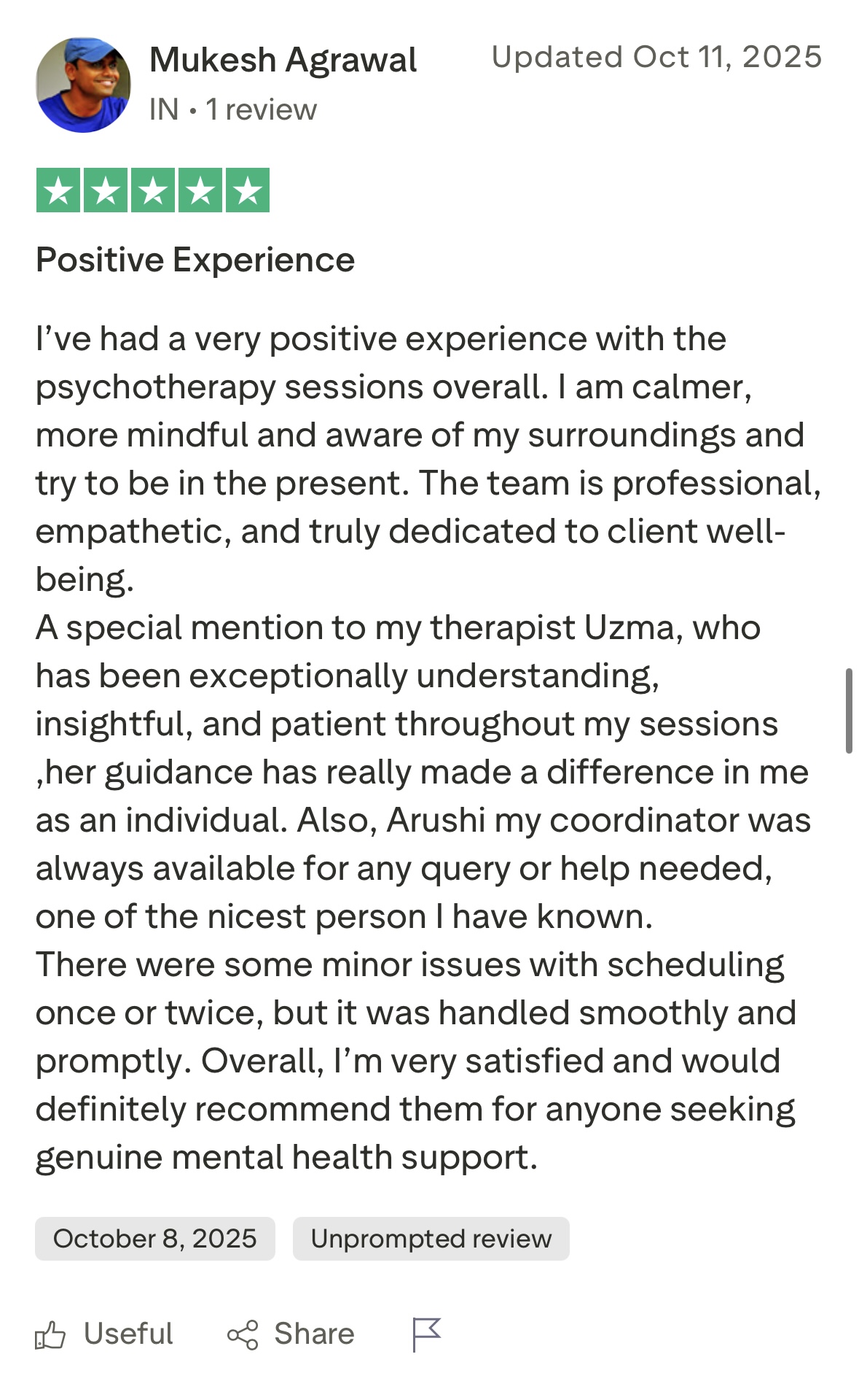 Trustpilot 5-star review 5