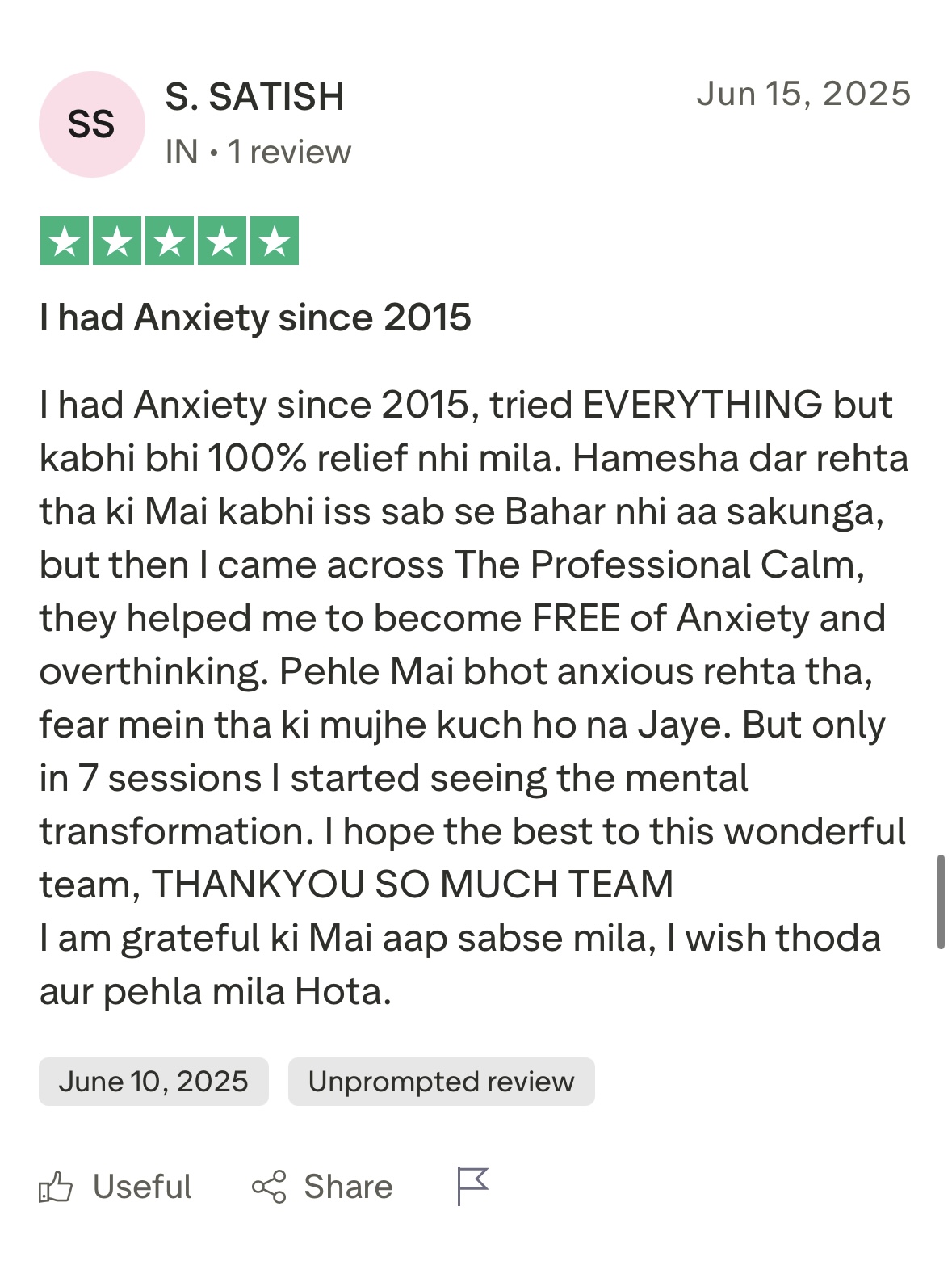 Trustpilot 5-star review 8
