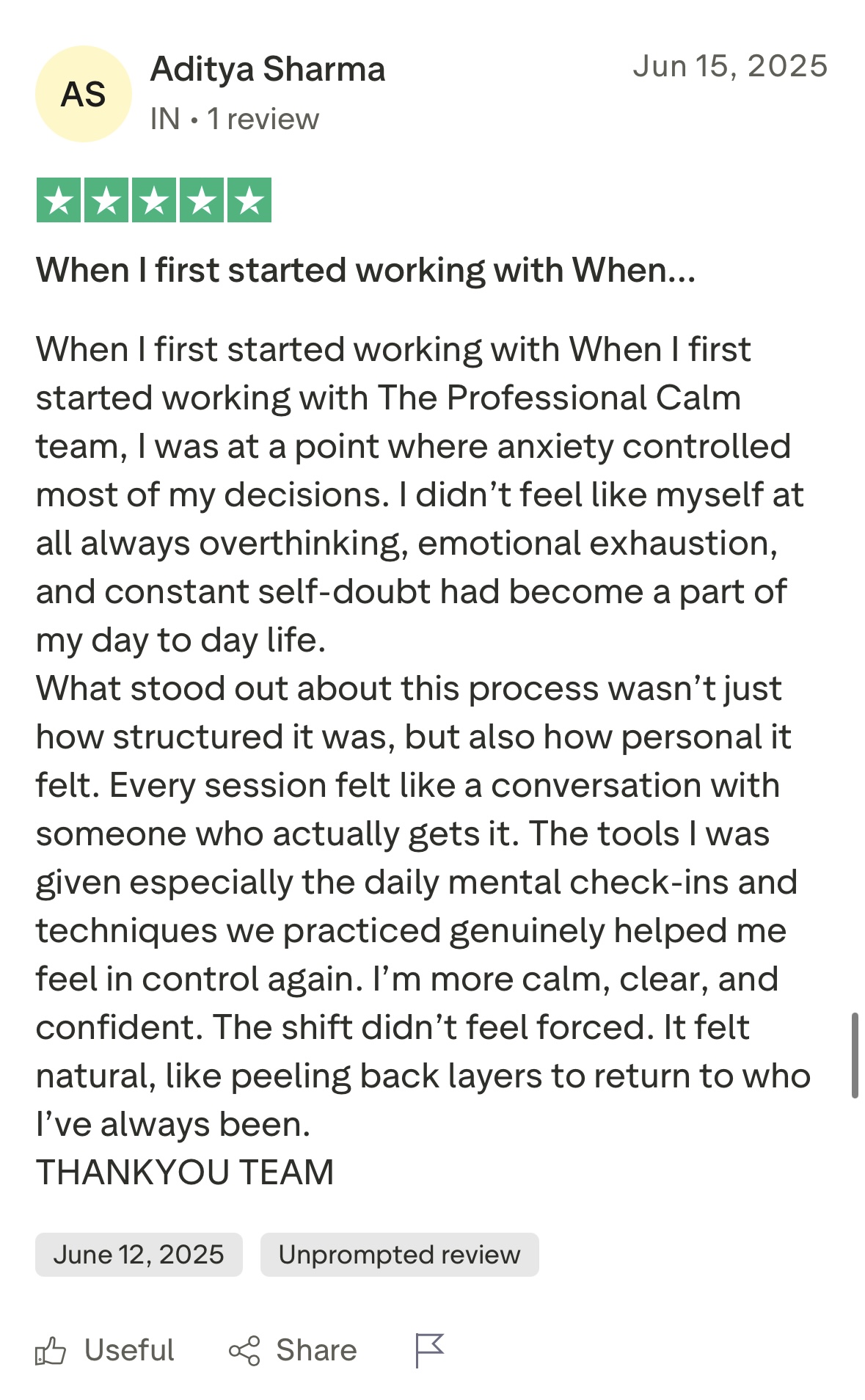Trustpilot 5-star review 10