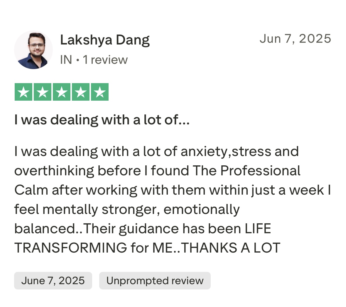 Trustpilot 5-star review 12